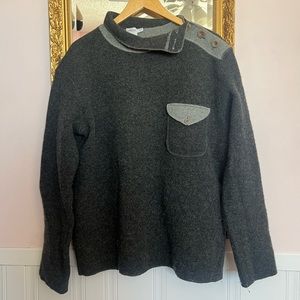 Grey Armani Mock Neck Sweater